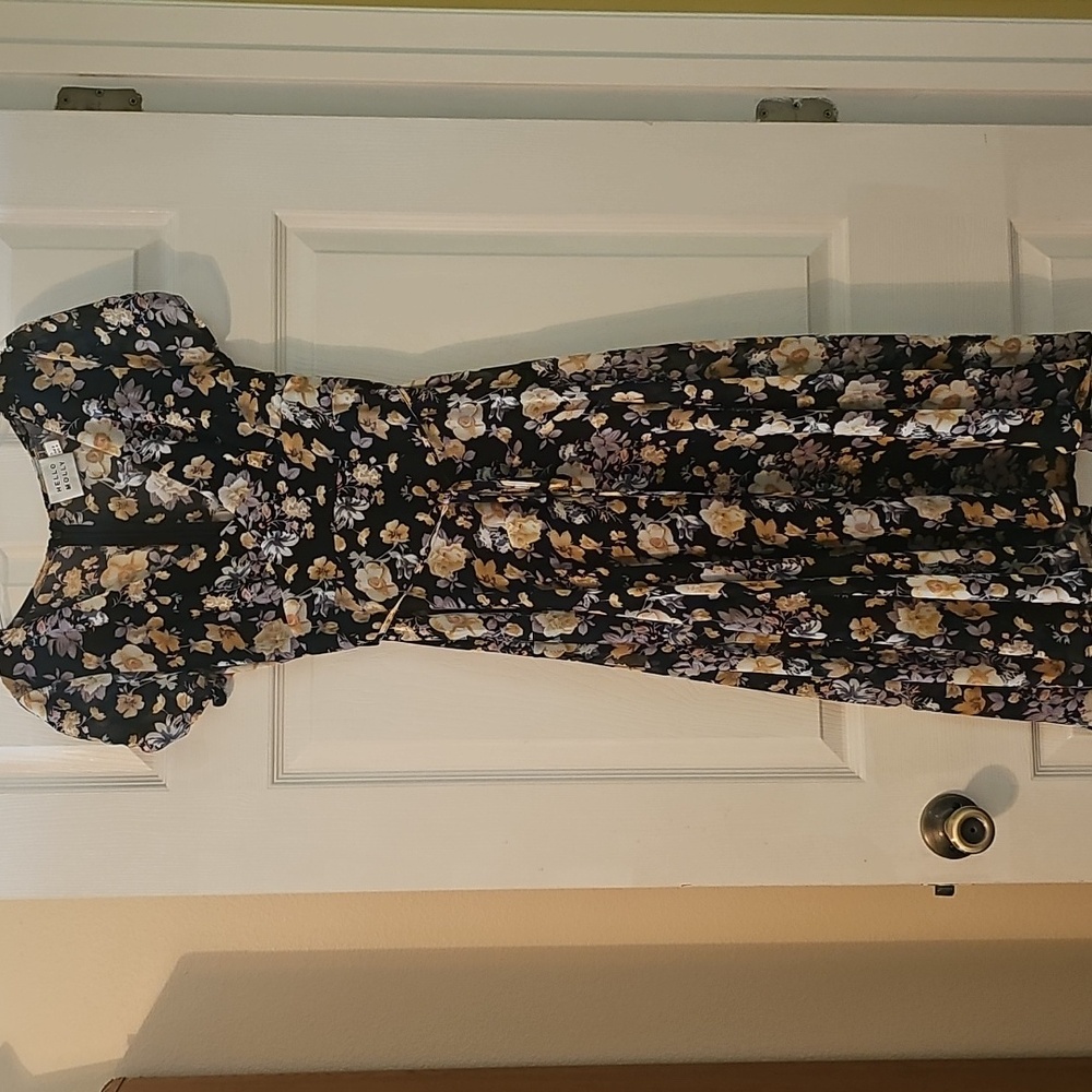 Hello Molly Black Floral Print Maxi Dress